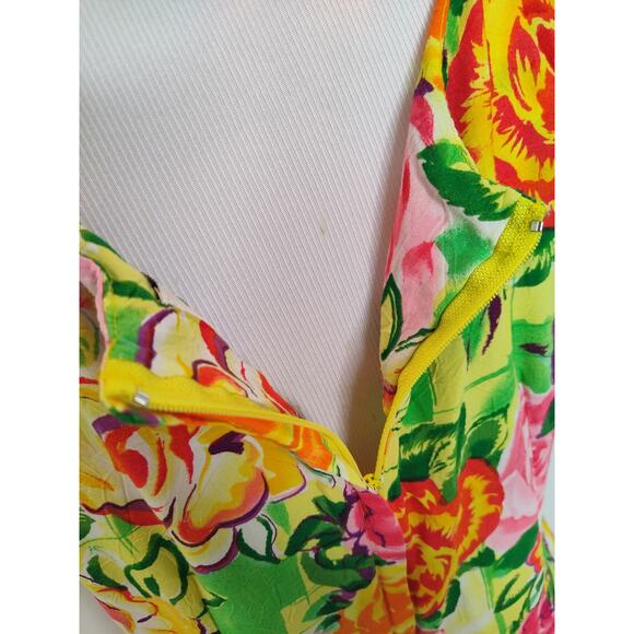 Vintage Jams World Floral Mini Dress Rosanna Print Sleeveless Pockets Juniors 7 - Picture 4 of 8